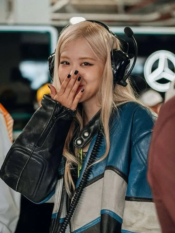 Rosé Miami Grand Prix Racer Leather Jacket - Image 5