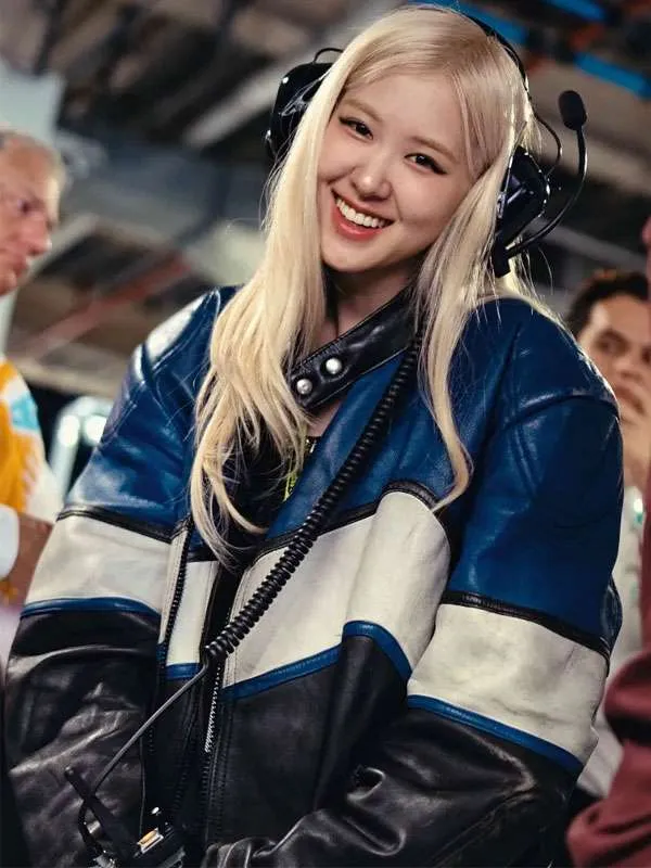 Rosé Miami Grand Prix Racer Leather Jacket - Image 4