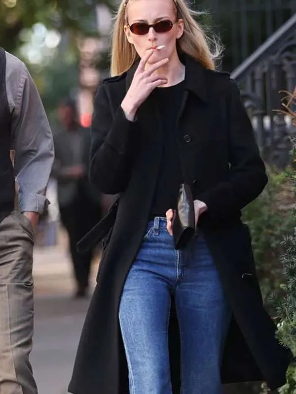 Sarah Pidgeon Love Story Carolyn Bessette Black Coat - Image 2