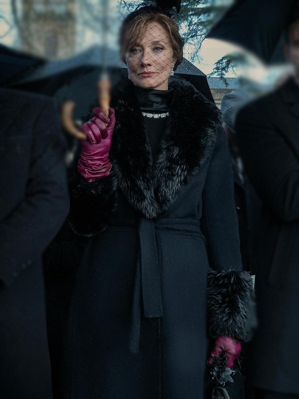 The Gentlemen 2024 Joely Richardson Black Coat