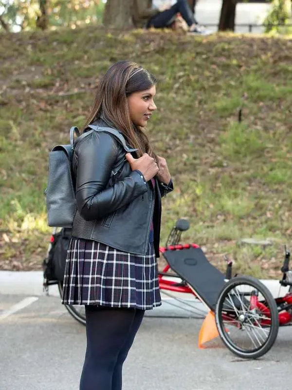Mindy Kaling The Mindy Project Black Leather Jacket - Image 2