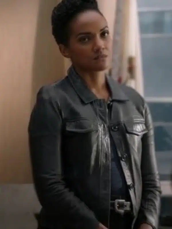 The Rookie S06 Mekia Cox Black Leather Jacket - Image 2