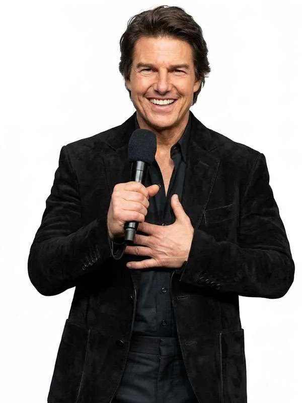 CinemaCon Tom Cruise Black Suede Blazer