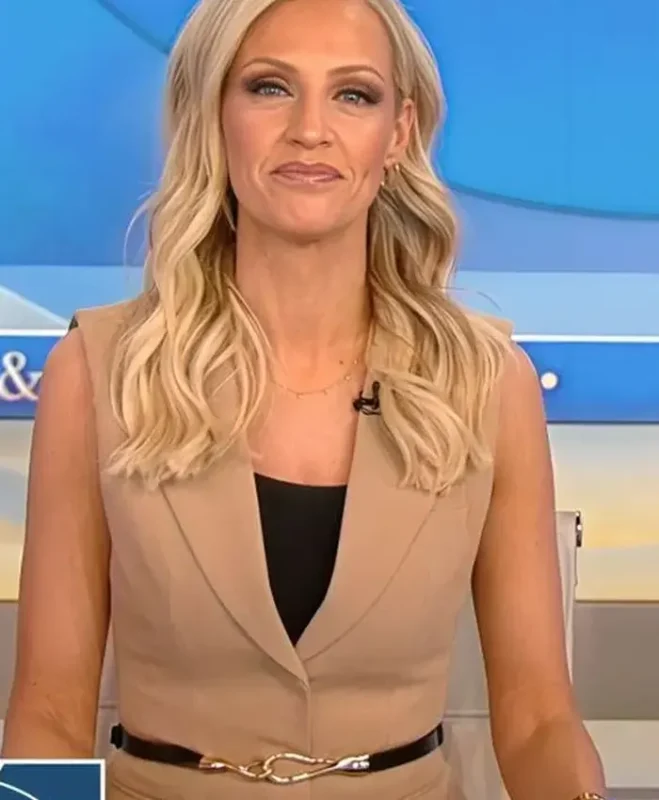 Carley Shimkus Fox and Friends Brown Vest - Image 2