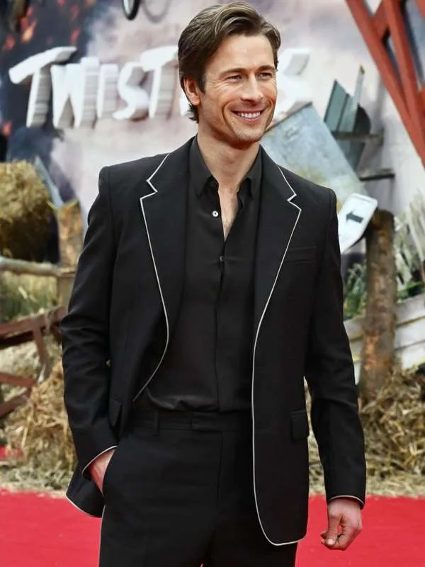 Glen Powell Twisters 2024 Black Coat