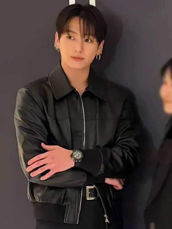 Jung Kook Watch Event 2026 Leather Jacket - Image 2