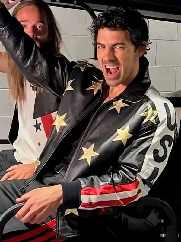 WrestleMania 42 Joe Jonas USA Leather Jacket - Image 3