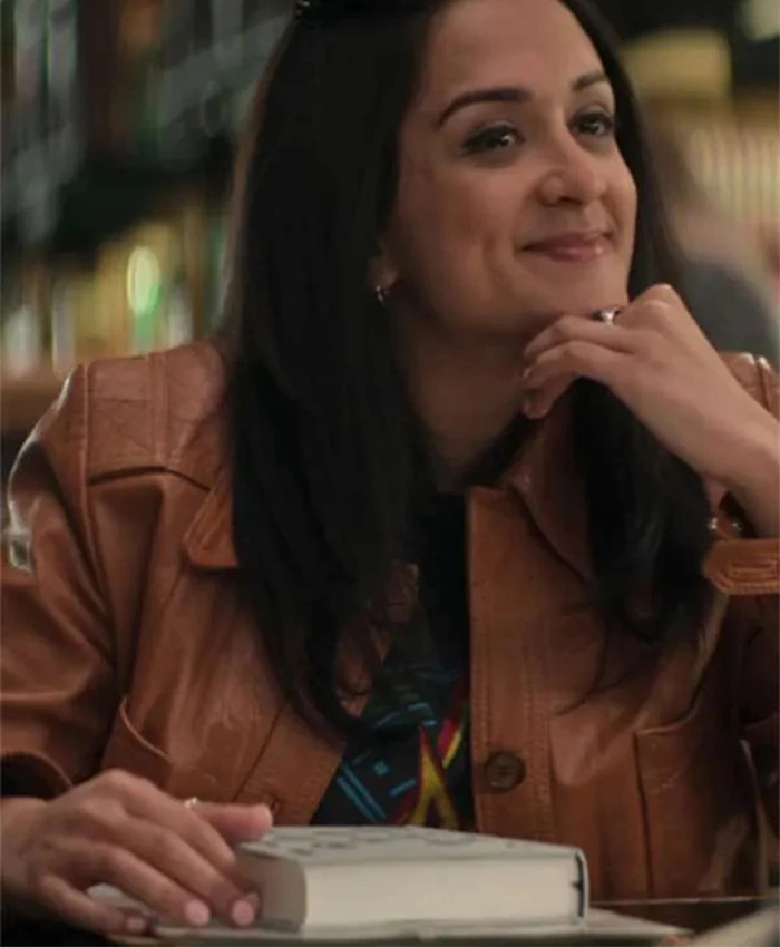 You S04 Amy-Leigh Hickman Brown Leather Jacket