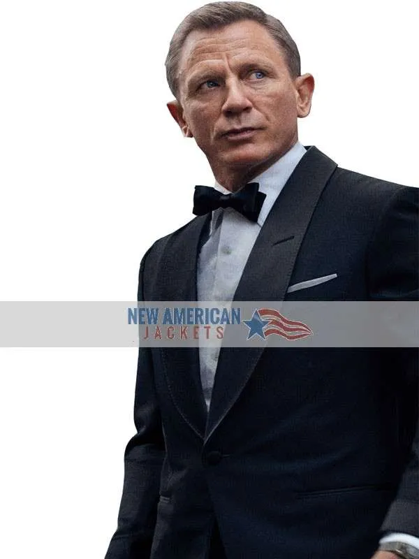 James Bond No Time To Die Black Tuxedo Coat