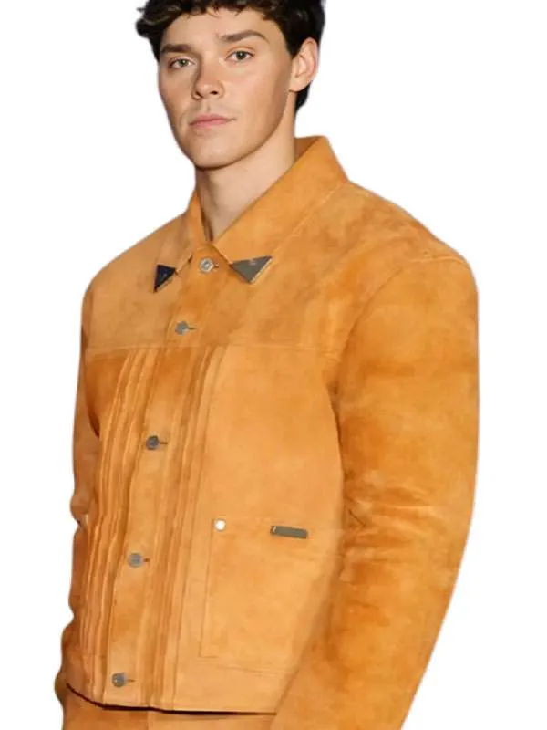 Baywatch Reboot Promo Noah Beck Leather Jacket - Image 2