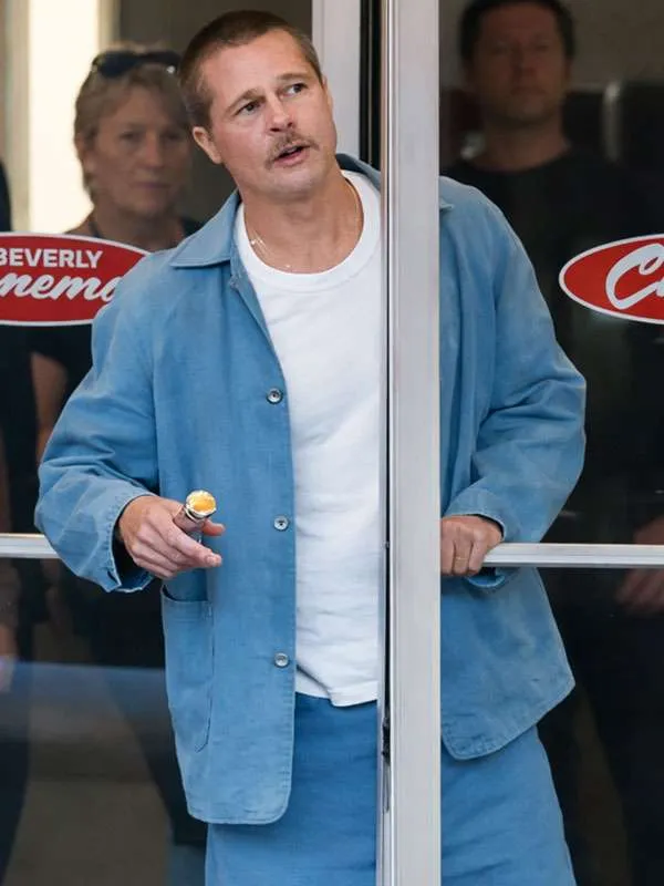 Brad Pitt The Adventures of Cliff Booth Blue Jacket
