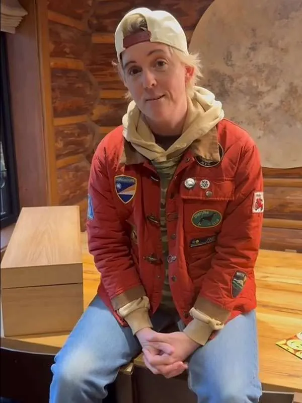 Brandi Carlile NYC 2026 Red Quilted Jacket - Image 2