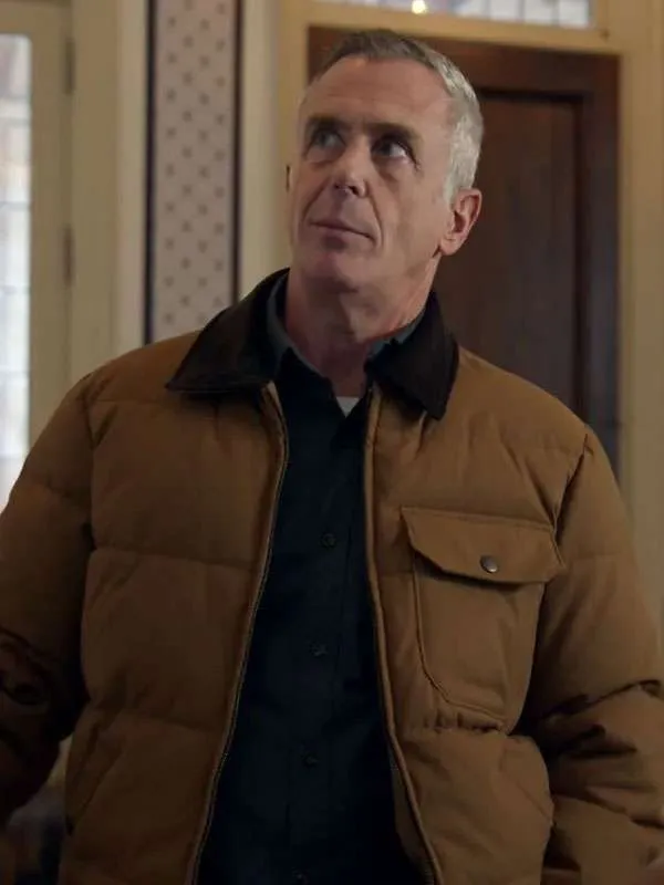 Christopher Herrmann Chicago Fire S14 Brown Puffer Jacket