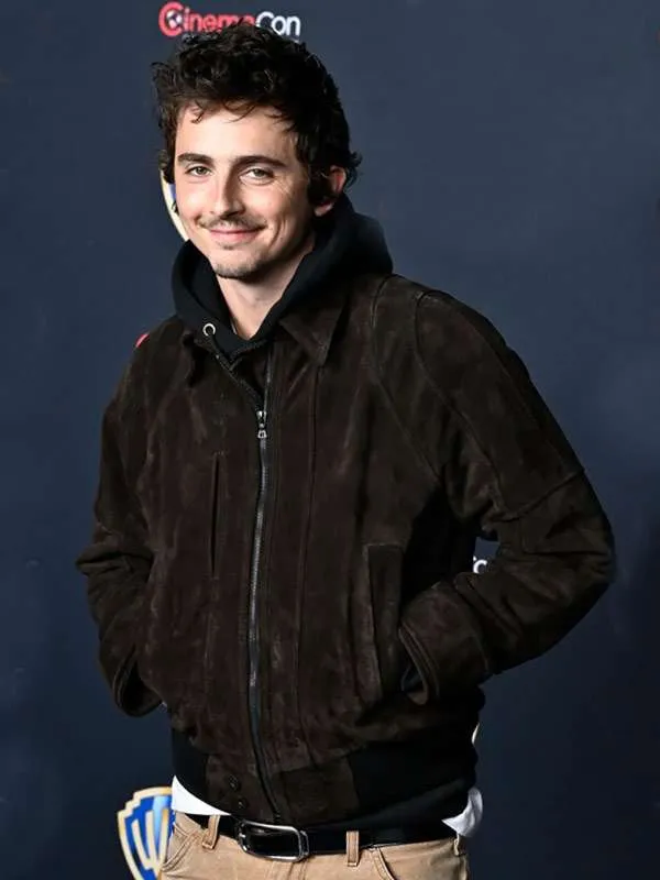 Timothee Chalamet CinemaCon Suede Jacket - Image 3