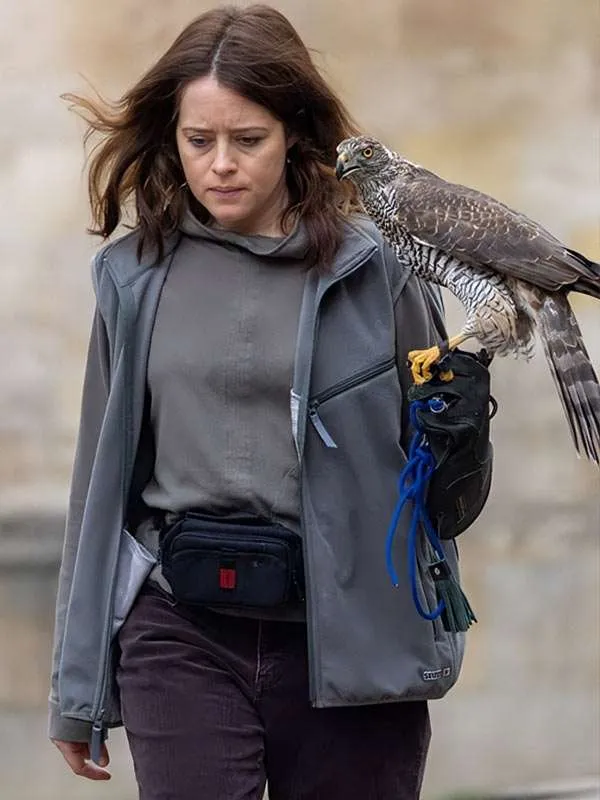Claire Foy H Is for Hawk Grey Vest