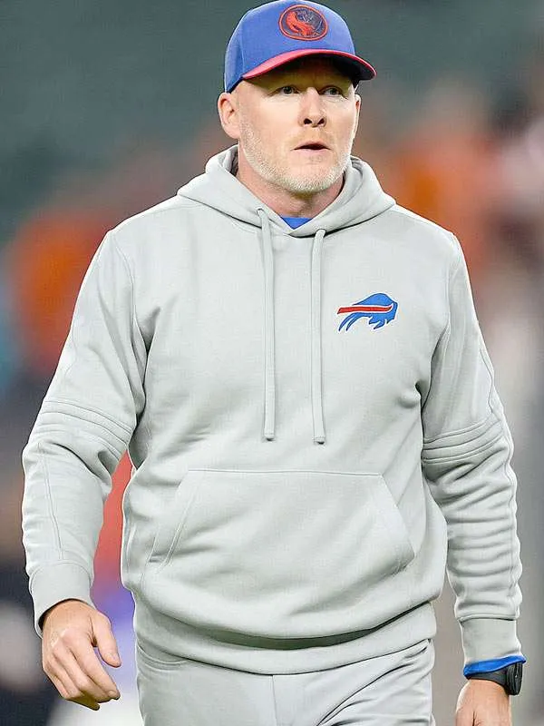 Coach Sean McDermott Buffalo Bills Grey Hoodie