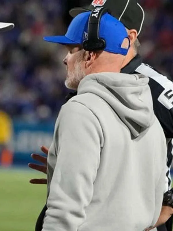 Coach Sean McDermott Buffalo Bills Grey Hoodie - Image 4