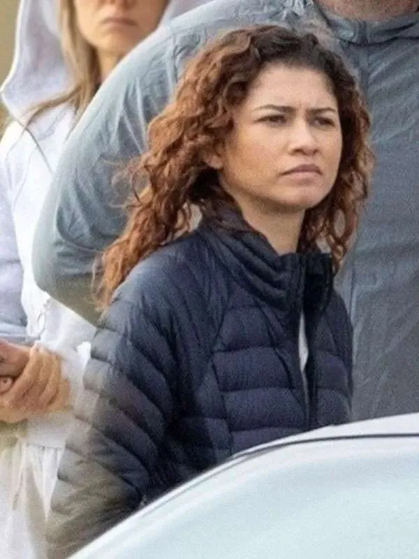 Zendaya Euphoria S03 Black Puffer Jacket - Image 2
