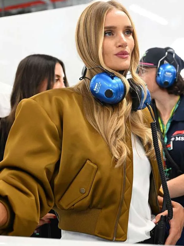 Rosie Huntington Whiteley Qatar Grand Prix Bomber Jacket - Image 2