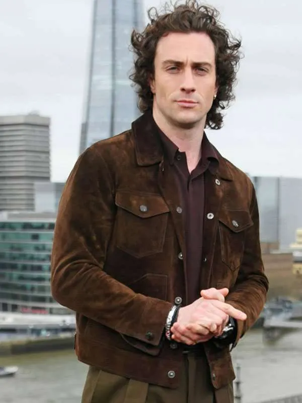 Fuze 2026 Aaron Taylor-Johnson Suede Leather Jacket - Image 2