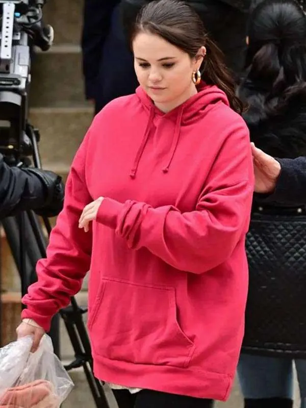 Selena Gomez Only Murders in the Building Pink Hoodie