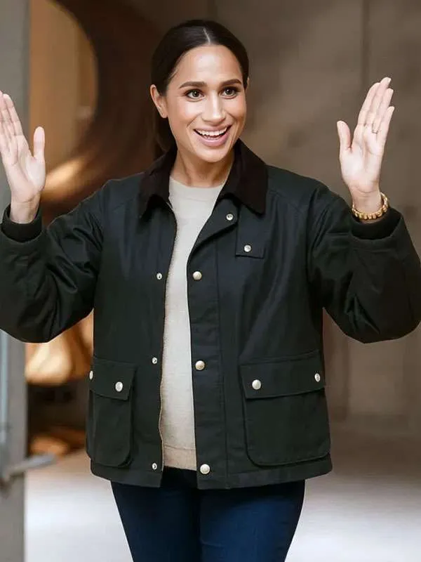 Meghan Markle With Love Meghan Black Jacket