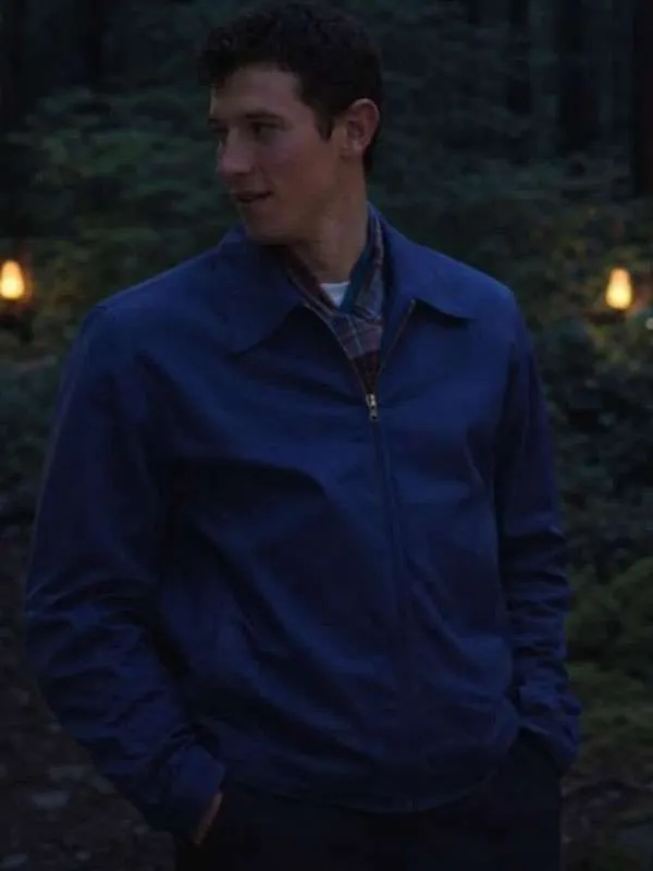 Callum Turner Eternity Blue Cotton Jacket - Image 2