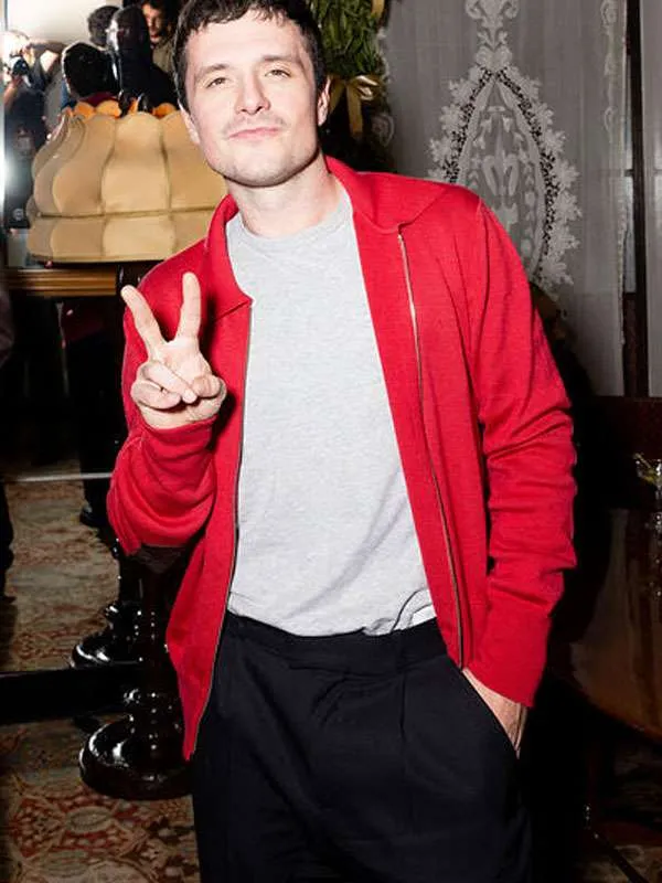 Josh Hutcherson Marty Supreme Red Jacket - Image 3