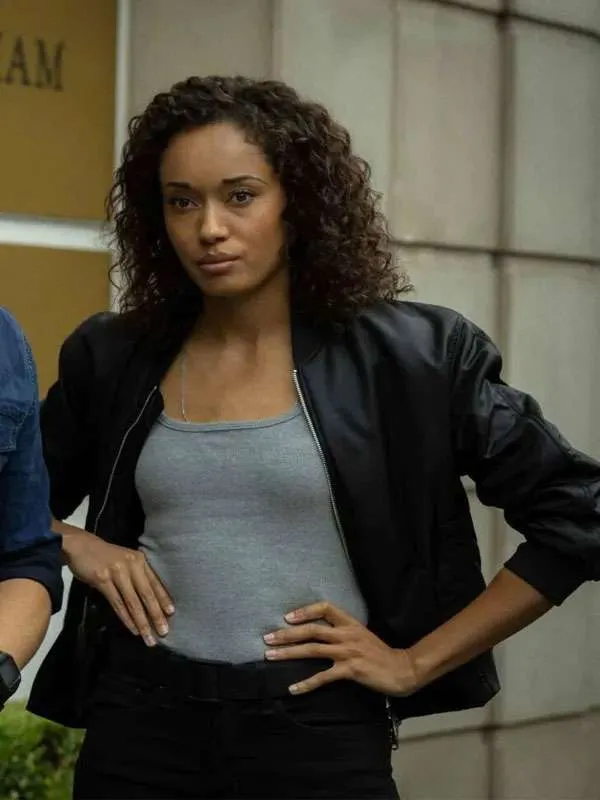Michelle Mackey NCIS Sydney Black Bomber Jacket - Image 2