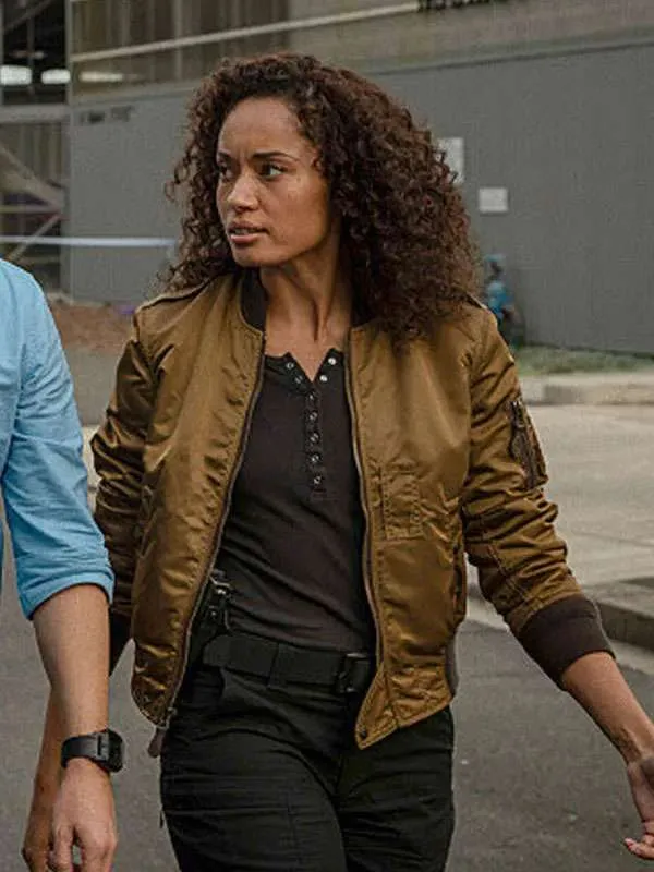 NCIS Sydney S03 Olivia Swann Brown Bomber Jacket
