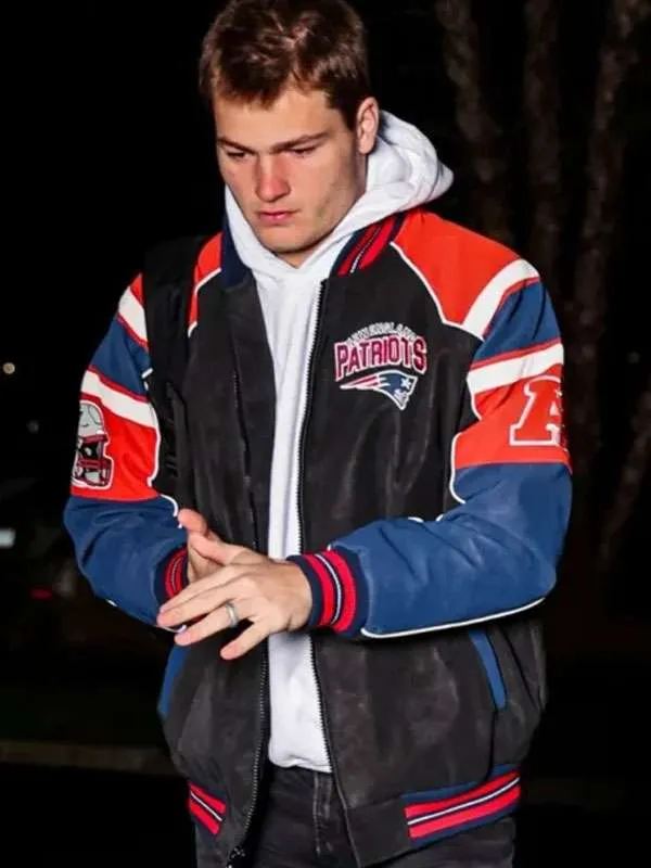 Drake Maye Patriots Varsity Jacket