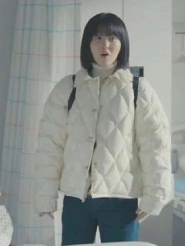 Park Bo-young Our Unwritten Seoul White Puffer Jacket