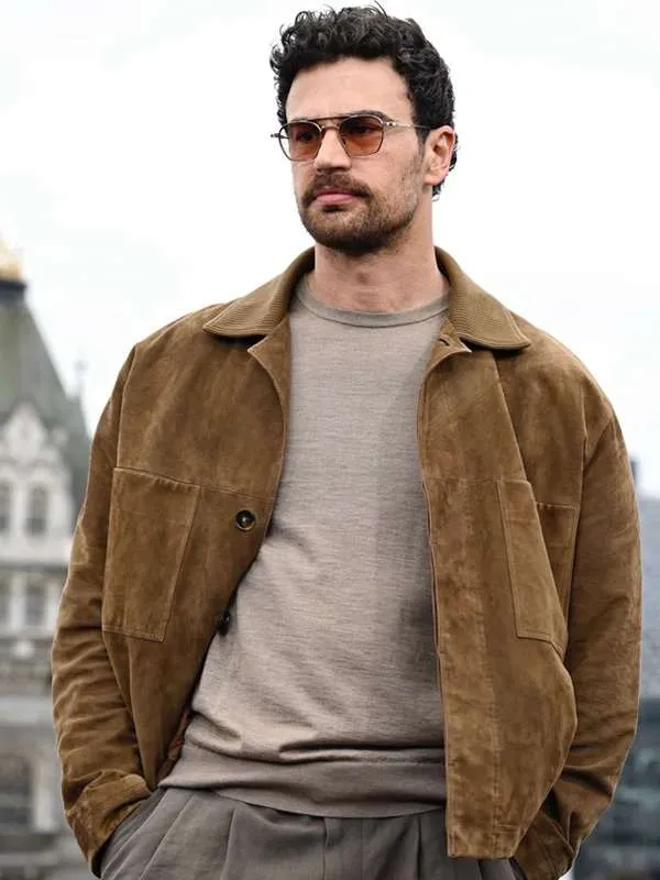 Fuze Theo James Brown Leather Jacket - Image 3