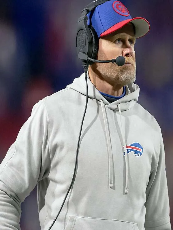 Coach Sean McDermott Buffalo Bills Grey Hoodie - Image 2