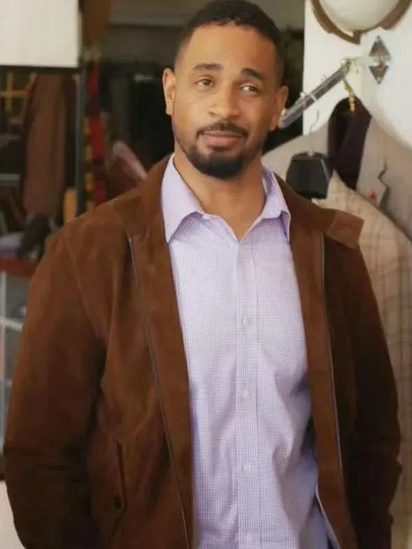 Damon Wayans Jr. Shrinking S03 Brown Leather Jacket - Image 2