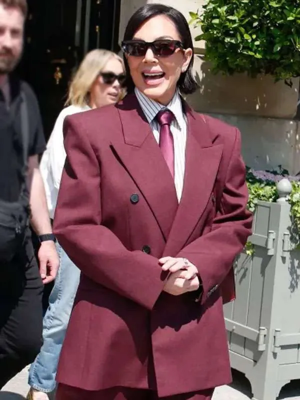 Kris Jenner The Kardashians Maroon Blazer