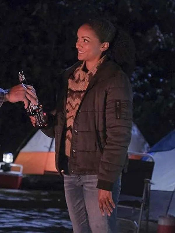 Nyla Harper The Rookie Black Puffer Jacket - Image 2