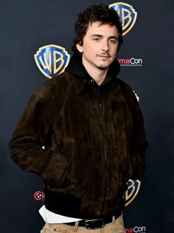 Timothee Chalamet CinemaCon Suede Jacket - Image 2
