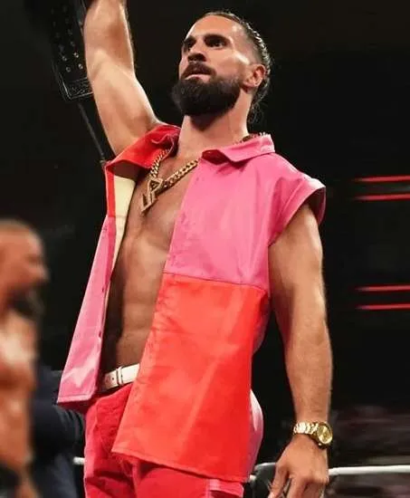 WWE Raw 2025 Seth Rollins Leather Vest - Image 3
