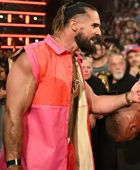 WWE Raw 2025 Seth Rollins Leather Vest - Image 2