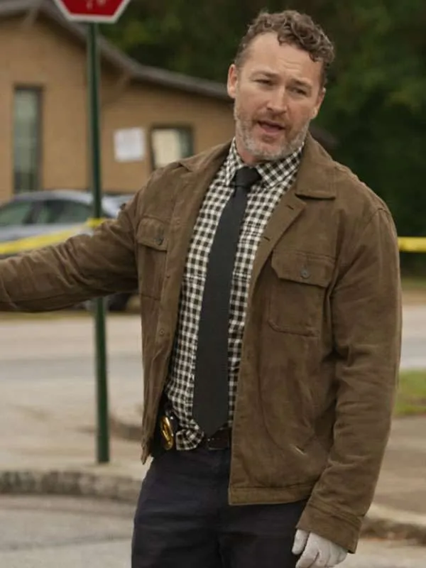 Will Trent S04 Michael Ormewood Suede Leather Jacket
