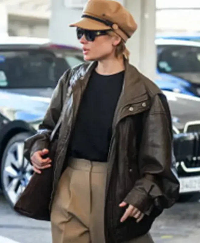 79th Cannes Mélanie Thierry Leather Jacket - Image 2