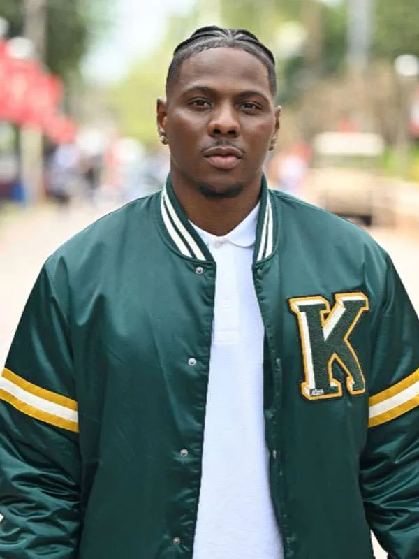 Cam Watkins All American Homecoming Green Varsity Jacket - Image 2