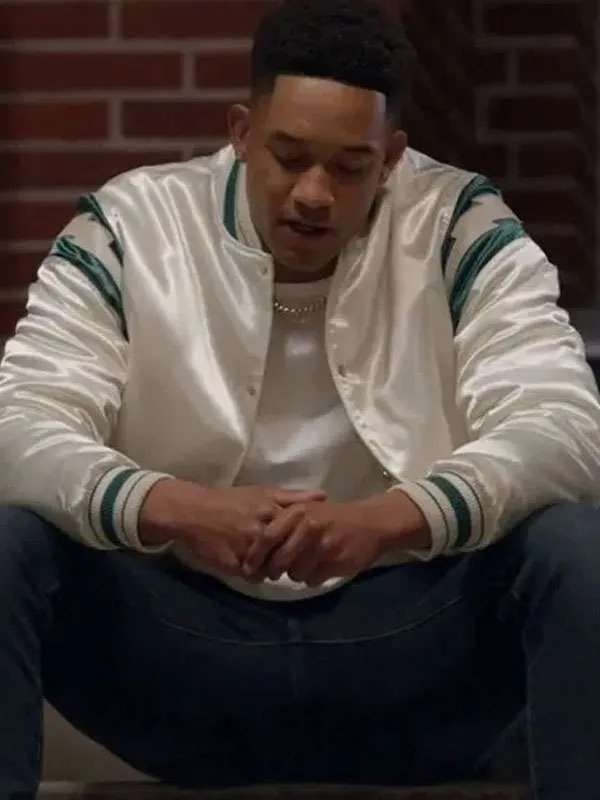 Damon Sims All American Homecoming White Bomber Jacket - Image 2