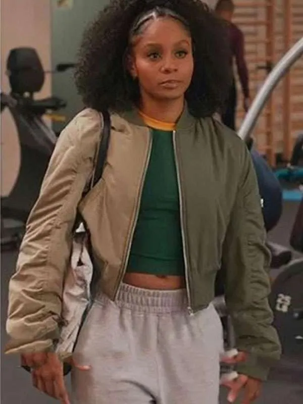 All American Homecoming Simone Hicks Green Bomber Jacket