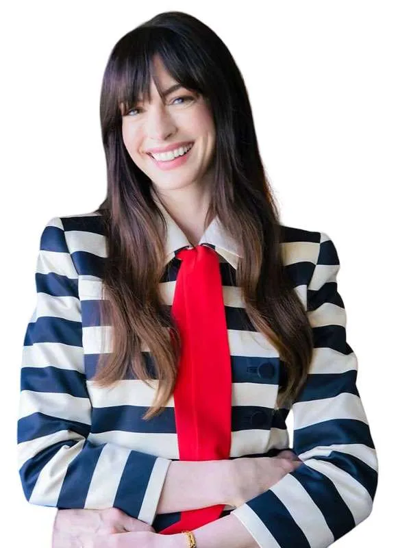 The Devil Wears Prada 2 Anne Hathaway Striped Jacket - Image 2
