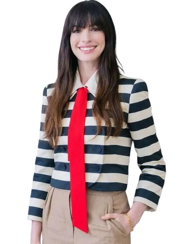 The Devil Wears Prada 2 Anne Hathaway Striped Jacket