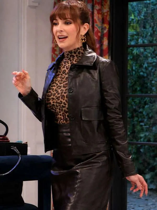 Beyond the Gates S02 Pamela Curtis Leather Jacket - Image 2