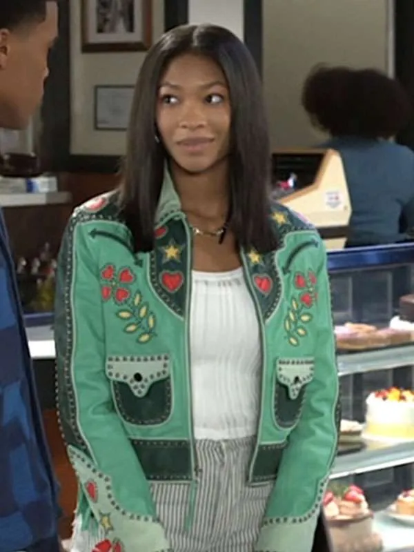 Jessica Beyond the Gates S02 Green Embroidered Jacket