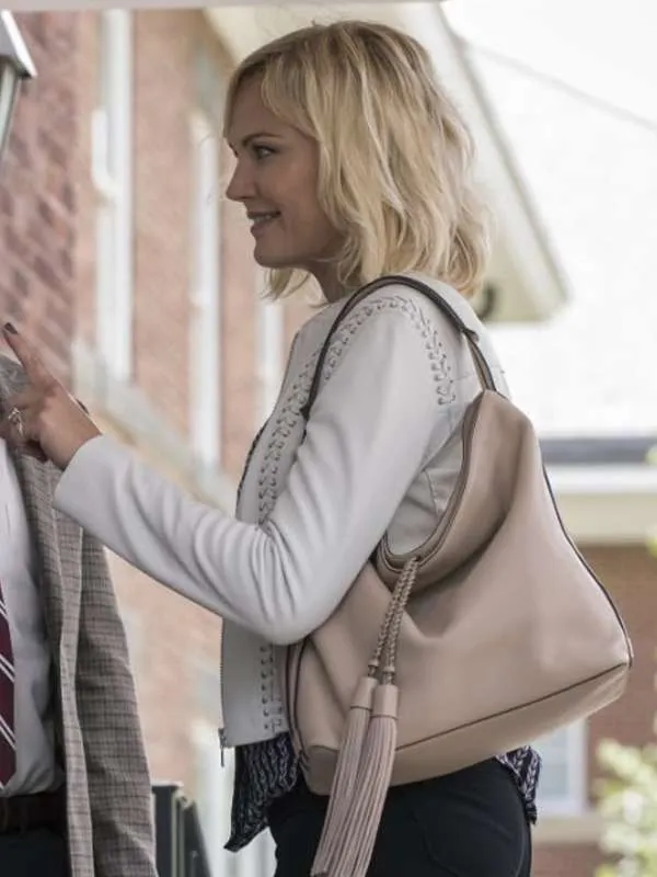 Lara Axelrod Billions White Leather Jacket - Image 2